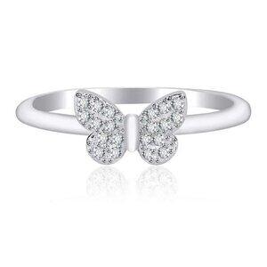 New 925 sterling silver butterfly ring